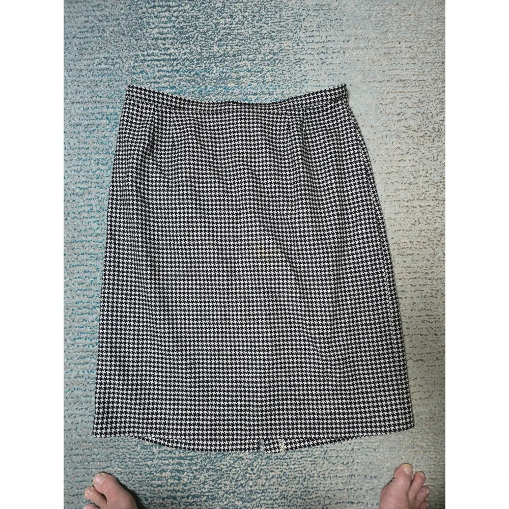 Houndstooth‎ Skirt Women's Knee Length Career Wear Classic SZ 18 (J)